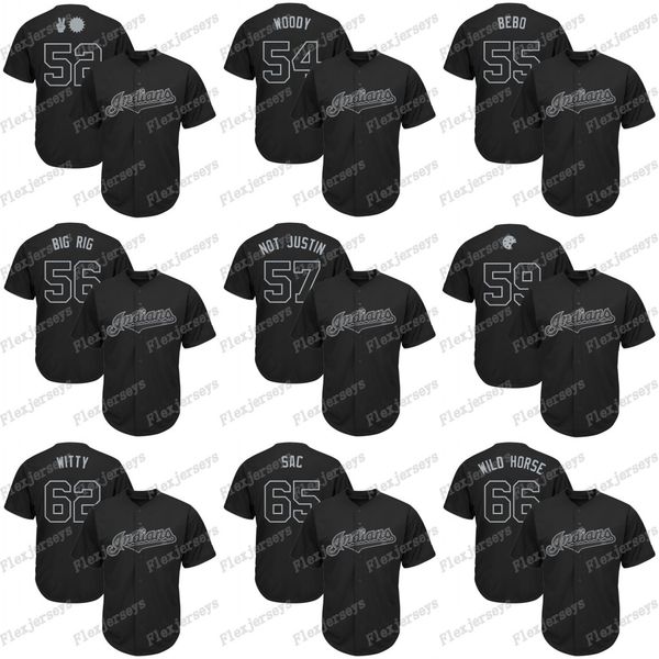

66 Yasiel Puig WILD HORSE 2019 Players Weekend Indians Roberto Perez Nickname Nick Goody Adam Plutko Tyler Olson Hunter Wood Jersey