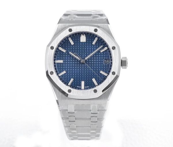 

3 color luxury mens watch brand watches designer watches montre de luxe 15500 mechanical automatic miyota 9015 cal.4302 sapphire wristwatch, Slivery;brown