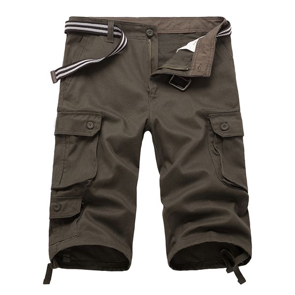 

baggy summer mens cargo loose fit multi-pocket causal tactical workout shorts beach board trousers big size, White;black
