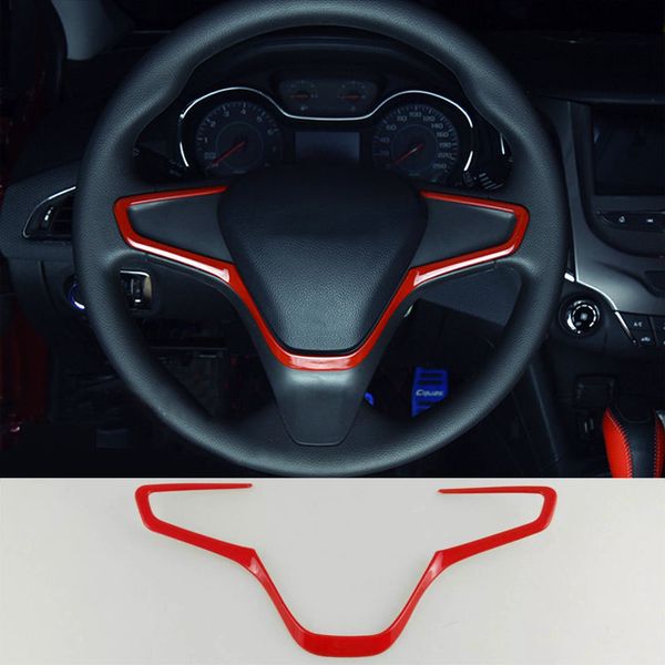 Interior Abs Red Steering Wheel Cover Trim For Chevrolet Cruze 2017 Cool Interior Car Accessories Cool Interior Truck Accessories From Taolingyu1985