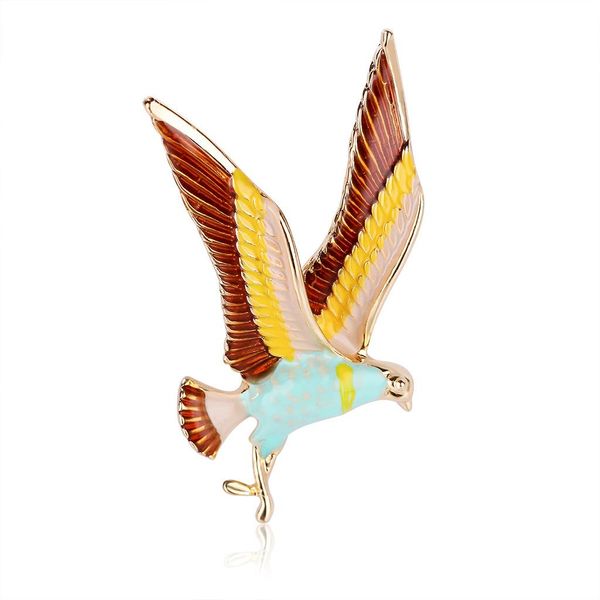 

новая мода брошь eagle сплав эмаль животных брошь pin популярный стиль груди иглы оптовой продажи ювелирных изделий для женщин, Gray