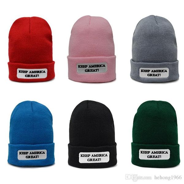 

trump beanies classical keep america great letter knitting cap embroidery winter soft popular trump hat 6 8xs ww