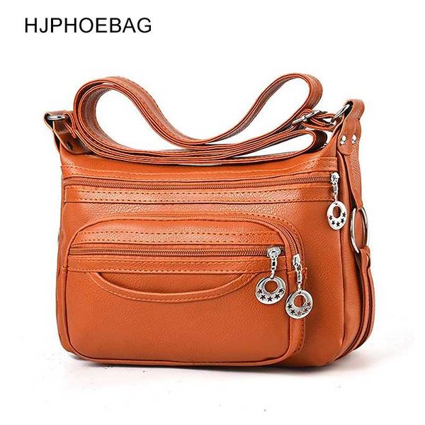 

hjphoebag women messenger bag lady shoulder crossbody bag small female sheepskin leather handbag black flap purse bolsa yc352