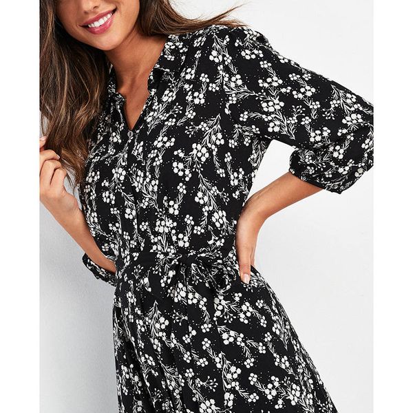 

женская конструктор печать макси платье пояса панели v-образный вырез повседневные платья с длинным рукавом женщина шифон apparels, Black;gray