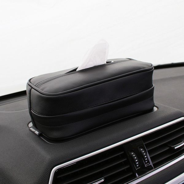 

creative leather boxes car part pumping paper napkin holder for tissue storage tool kit hanging sun visor tissue box