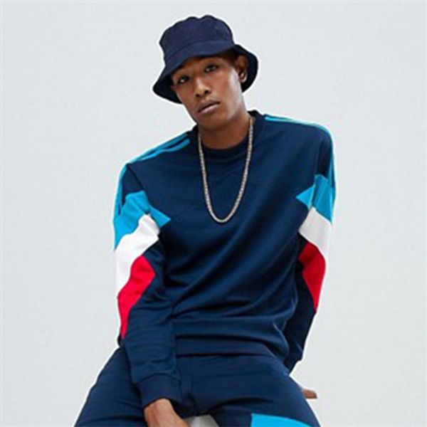 

2019 новое прибытие мужская женская синий цвет спортивный стиль кофты лоскутное молодой свет зима повседневная кофты топы высокое качество, Black