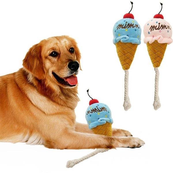 

pet plush ice cream chew toys lovely dog squeaker squeaky toy