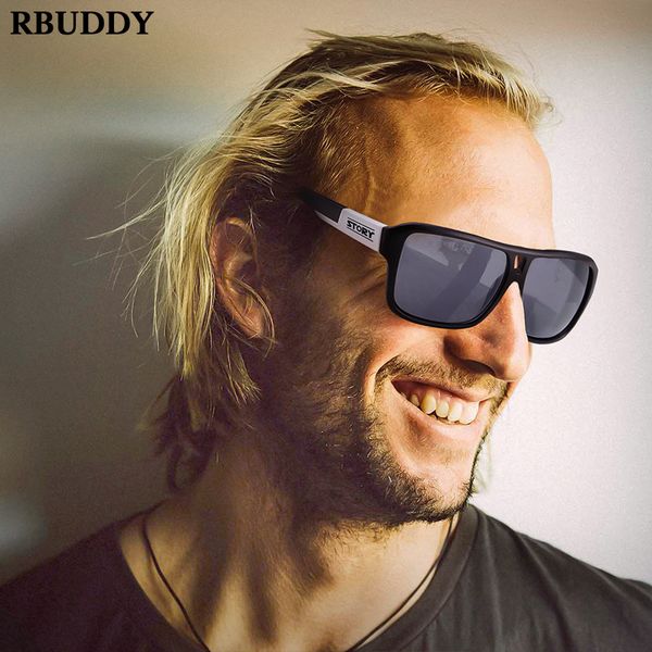 

rbuddy sports men sunglasses square brand design sun glasses men travel outdoor shade gafas de sol hombre men's sunglasses uv400, White;black