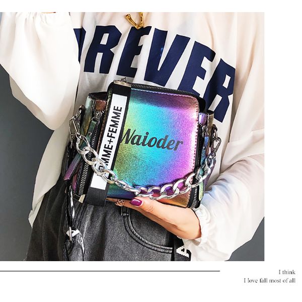 

fashion tide bags ladies letter handbags wide strap chains shoulder bag women crossbody bags bolsa girls small purses flaps tote