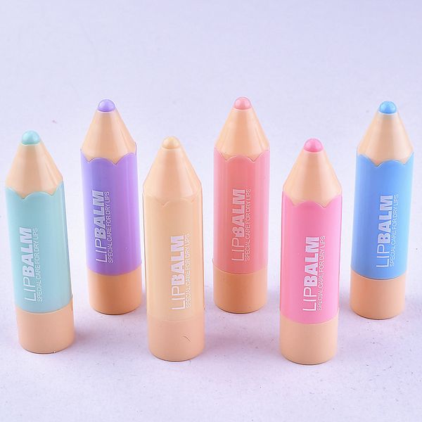 

6 pcs dream color pencil lip 2.3g super cute pencil colorless lip care random color