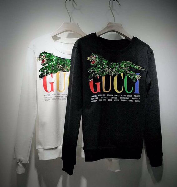 

мужская дизайнер толстовка свитер весна осень толстовка для мужской бренд толстовка леопард терри мода стиль хип-хоп мужская роскошная толст, Black