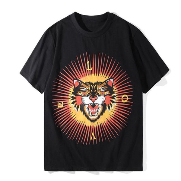 

summer mens designer t shirt fashion new men women short sleeve mens hip hop print tees 3 colors, White;black