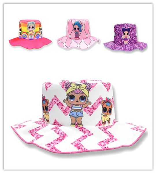 

10 tyle cotton cartoon de igner kid baby girl cute bucket hat girl un hat children cap zx022