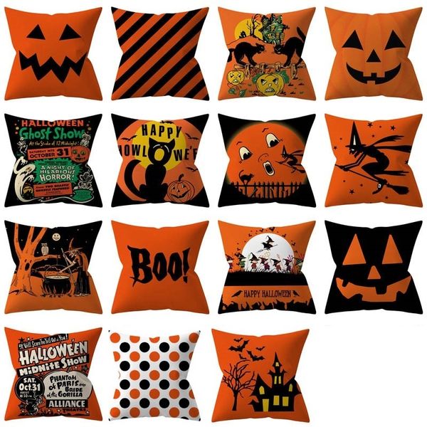 

32 styles halloween pillowcases cover throw pillow cushion pillow case cover for striped dot home car decoration christmas fa2117