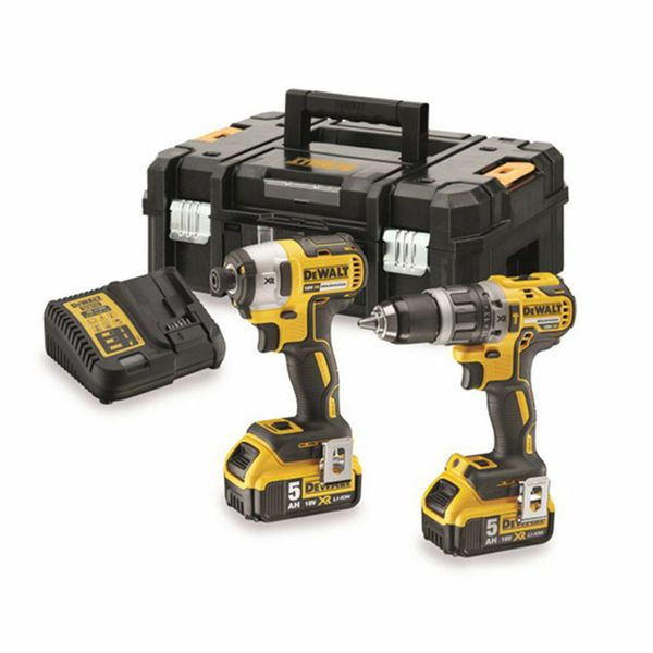 

Dewalt 18v bru hle combi drill impact driver kit 2 x 5 0ah battery dck266p2t