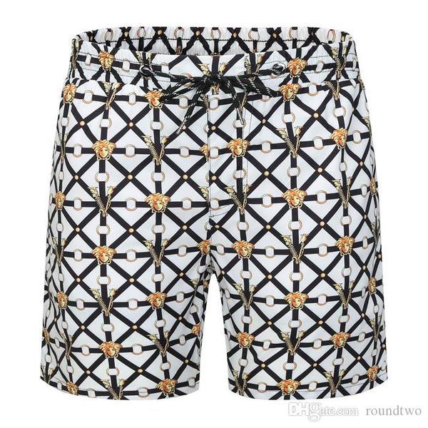 

2020 new designer beach waterproof fabric summer men's shorts brand clothing swimwear beach pants swimming board shorts sports