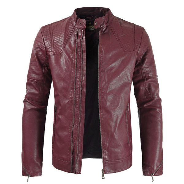 

men's motorcycle biker pu leather jackets spring autumn winter faux leather jacket men clothes thick velvet coats s-3xl, Black;brown