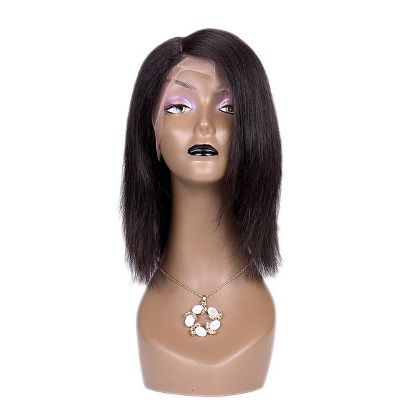 13 6 Deep Side Part Peruvian Remy Short Straight Lace Front Bob