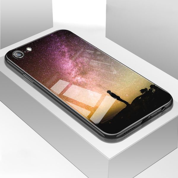 

iphone6s стеклянный телефон case 7plus красивая звезда серии стеклянный телефон case ipxsmax custom закаленный мобильный телефон стеклянная