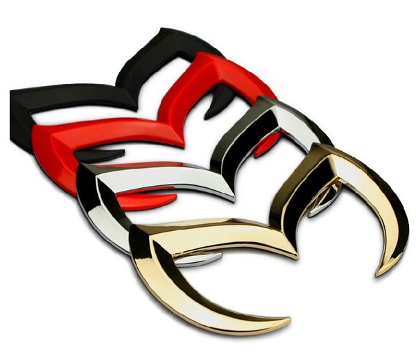

beautiful cool alloy evil 'm' bat shaped tail badge decal emblem universal for mazda car decoration 4 colors