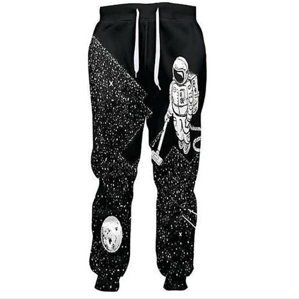 

mens jogger pants sports pants winter europe and the united states tide 3d van gogh rope men's pants fashion mens designer new 2019 win, Black