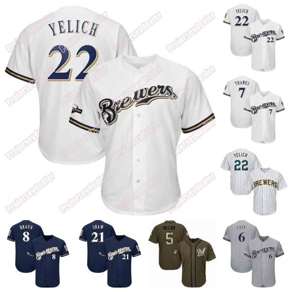 

Milwaukee 22 Christian Yelich 7 Eric Thames 6 Lorenzo Cain 10 Yasmani Grandal 8 Ryan Braun 3 Orlando Arcia 29 Tyler Austin Jersey