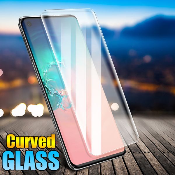

изогнутые закаленное стекло для samsung galaxy s10 plus screen protector для samsung galaxy s9 plus glass s8 примечание 8 9 10 s10e film