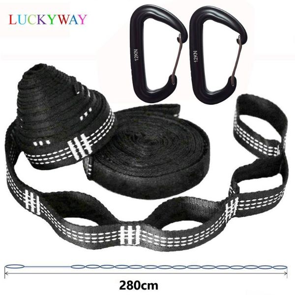 

2 pcs essential can hold 2000kg outdoor camping hammock hanging belt hammock strap rope accessories load bind rope