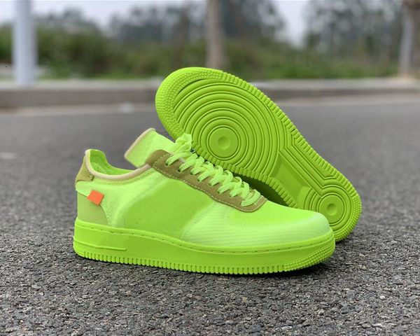 

1 2 0 36 46 new brand lime green designer skateboard shoes . volt black cone basketball one low sports sneakers with box size- outdoor