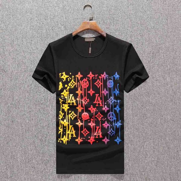 

2020 new fashion brand designer t shirt hip hop white mens clothing casual t shirts for men with letters printed t shirt size 1p, White;black