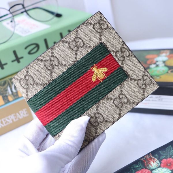 

classic short wallet with box women brand genuine leather square wallet leather purse women money card holder 11-9-1 cm 40882711, Red;black