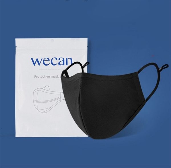 

isilk лицевая маска для лица с дыханием клапан моющийся wecan маска многоразового anti-dust рм2,5 корзины mouth маски 1000pc gga3303