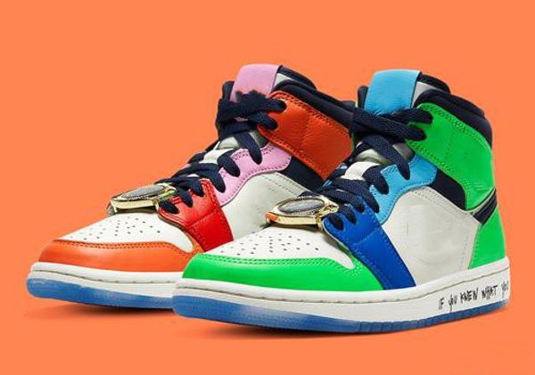 

jumpman 1 1s high low og ts basketball sports shoes authentic for men women neutral coral orange green fearless casual sneakers size 36-46