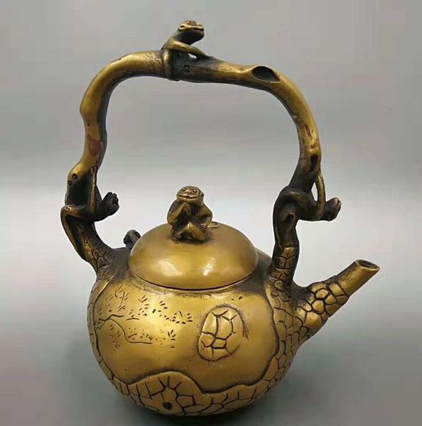 Украшение фабрики сразу Гостиная Crafts чайника украшения фляжка золото Колба Pure Copper Главная Brass