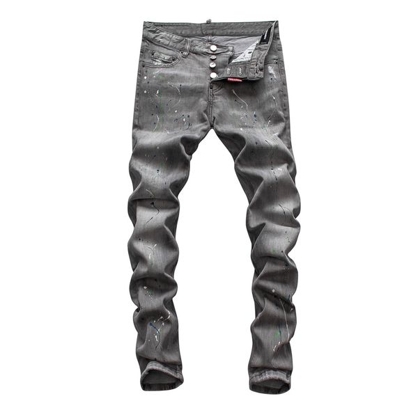 

new mens distressed ripped biker jeans slim fit motorcycle biker denim for men fashion designer hip hop mens ripped jeans men pants, Blue