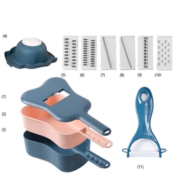 

vegetable chopper onion chopper slicer with large container blue