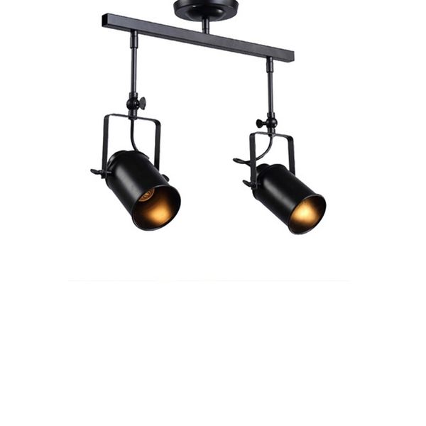 

потолочное освещение 5w, промышленный ретро потолочный прожектор черный металл трек свет светодиодный потолочный прожектор, e27, 4heads cres