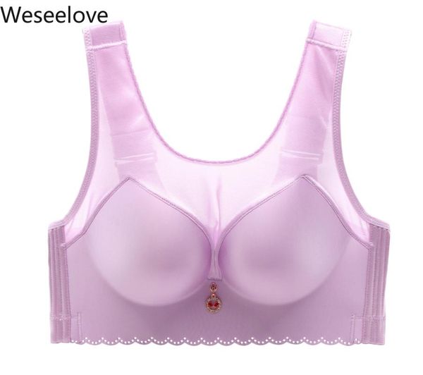 

push up bra without underwear 2020 new summer plus size bras 115de 120de bra comfortable bralette soutien gorge femme e109-3, Red;black