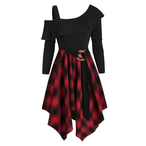 plaid cocktail dress