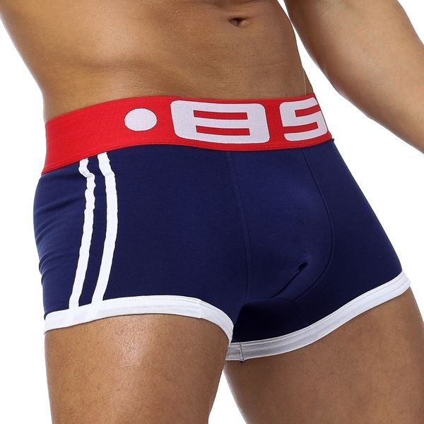 

brand men cotton cuecas boxers mens boxer shorts gay underwear man male boy underpants slip b0040 c19041801, Black;white