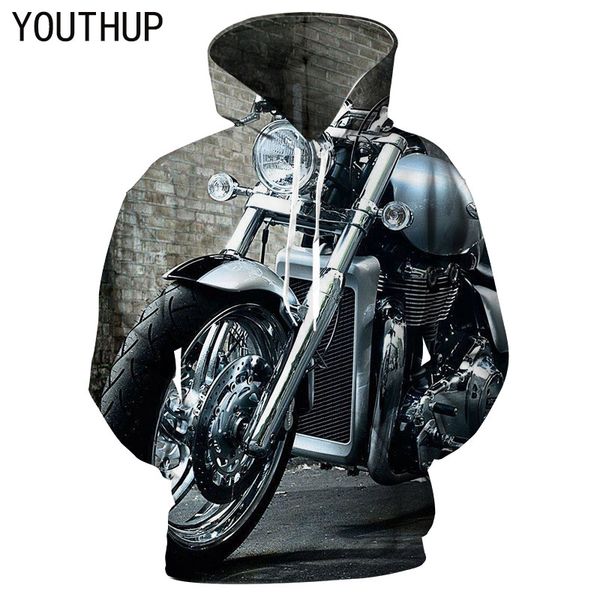 

lllllll3d hoodies men hooded sweatshirts motorcycle 3d print fashion pullover tracksuits hip hop streetwear hipster, Black