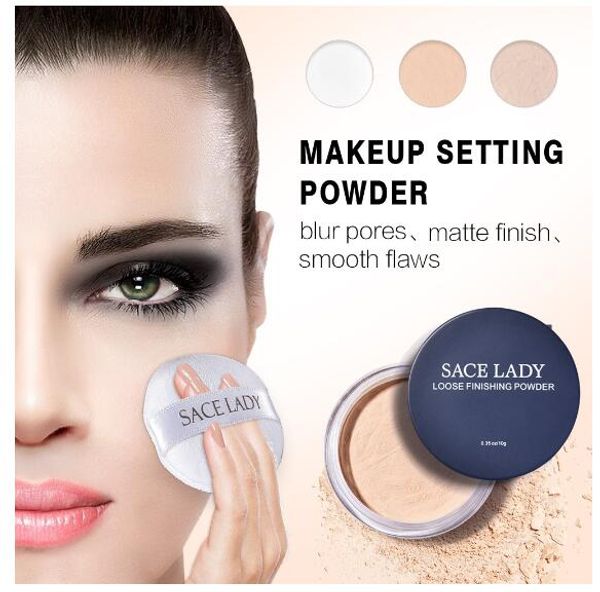 

sace lady 3 colors face loose powder matte finish transparent setting powder 10g