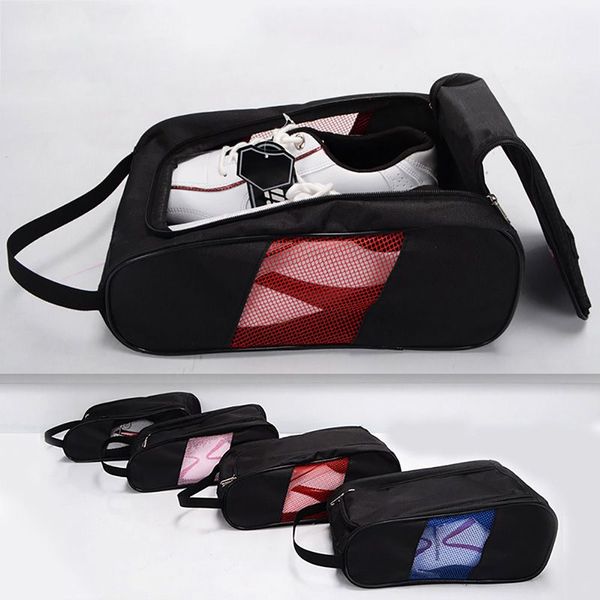 

golf shoes bag breathable portable water resistant zipper shoe case carrier 4200 synthetic fibers