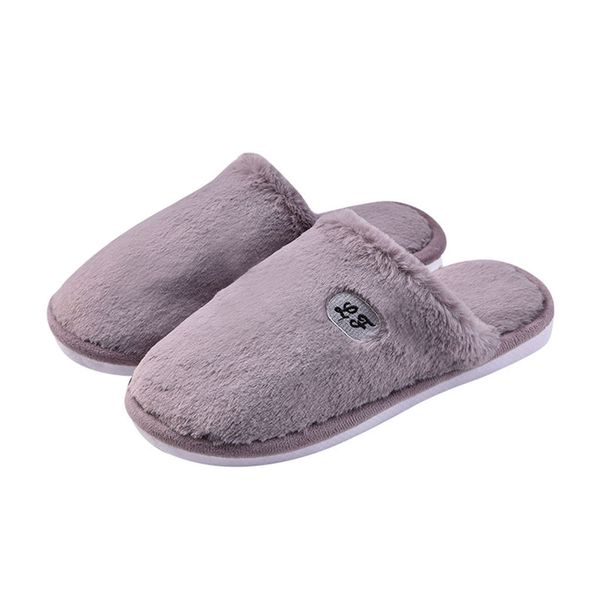 

2019 men's slippers winter leather thick with plush home waterproof flats warm indoor shoes non-slip slippers fur shoes #ss, Black