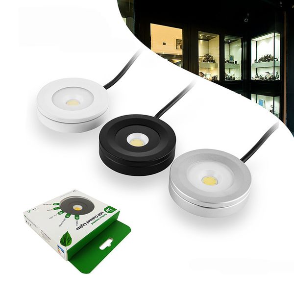 

ac110v 220v surface mounted under cabinet light 3w led puck lamps led spotlight for home decoration show case and ktv room