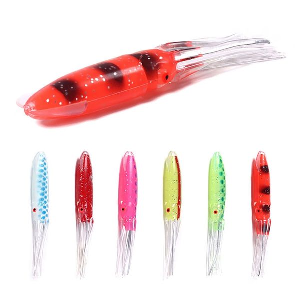 

6pcs squid / ocs shape artificial bait reusable ocean seawater fishing baits fishing tool