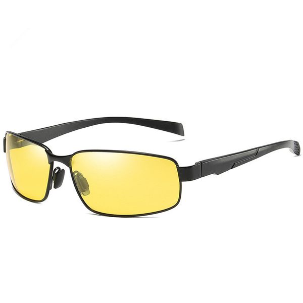 

polarized sunglasses men sunglasses classic al-mg frame square glasses driving tac night vision anti-glare lens