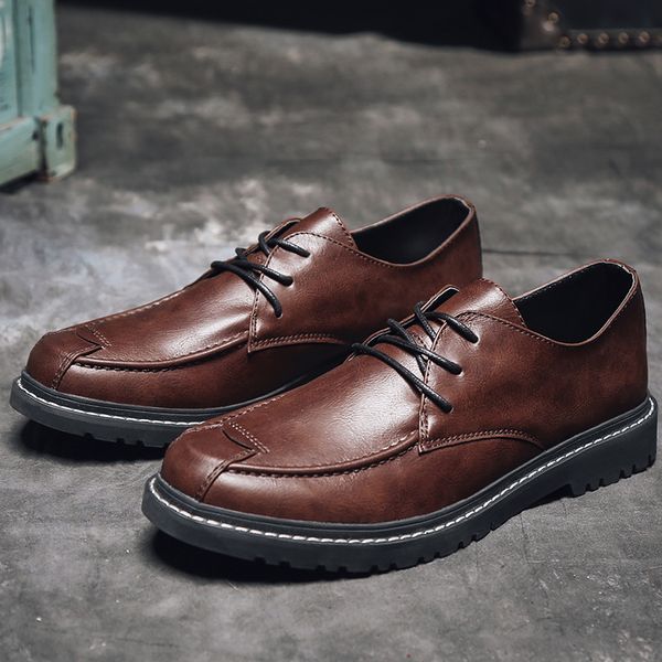 

spring/autumn new men's genuine leather casual shoes men pointed toe dress shoes cow leather pointed solid loafers men shoe, Black