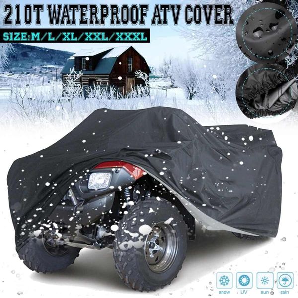 

210t waterproof atv cover quad vehicle scooter motorbike cover black dustproof uv protector universal for winter & summer