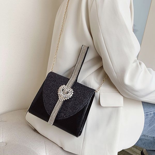 

women's dinner bag shoulderbag 2020 dinner bag inlaid with diamonds women's evening party high texture diagonal span